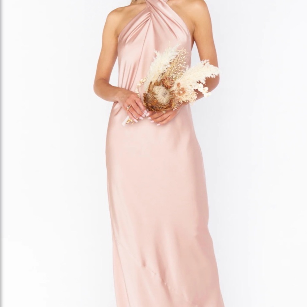 NWT Show Me Your MuMu Jasmine Halter Maxi Bridesmaid Dress